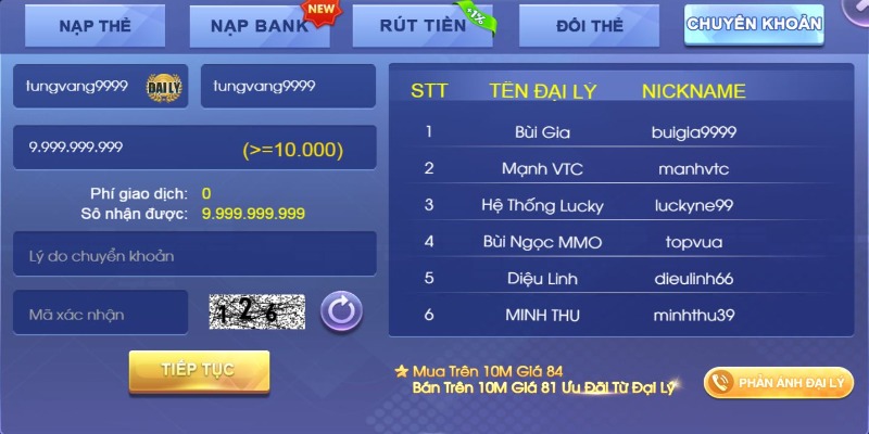 Hướng dẫn nhận lợi nhuận qua thẻ cào chi tiết