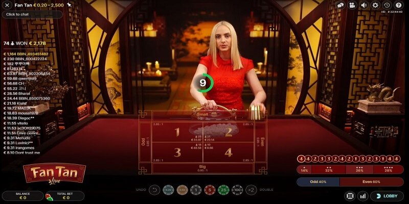 Các cửa cược hấp dẫn trong game fantan